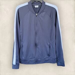 ASICS Blue Retro Vibe Athletic Track Jacket X-Large